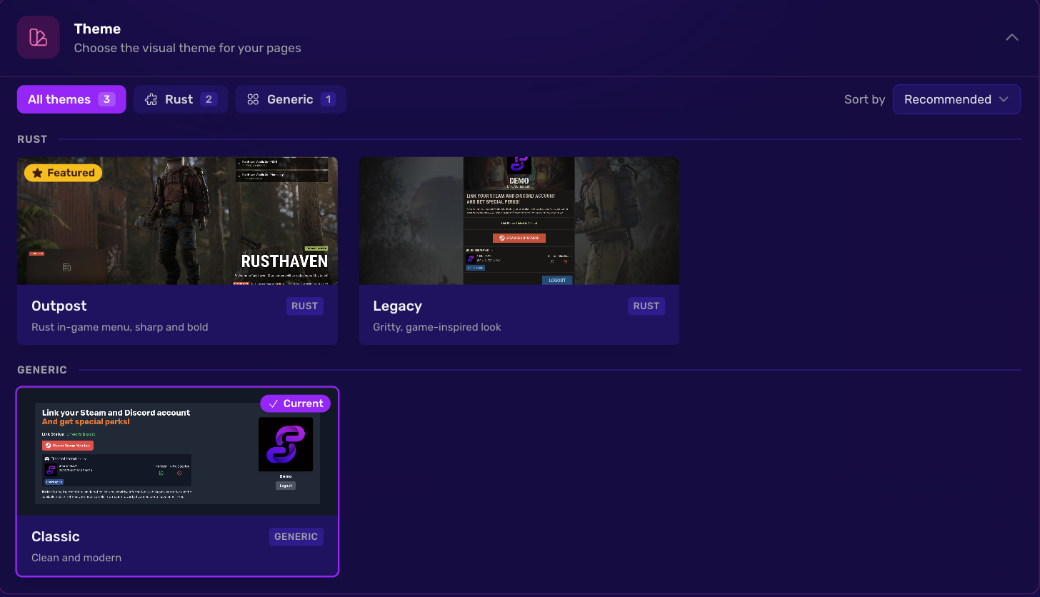 Theme Selection